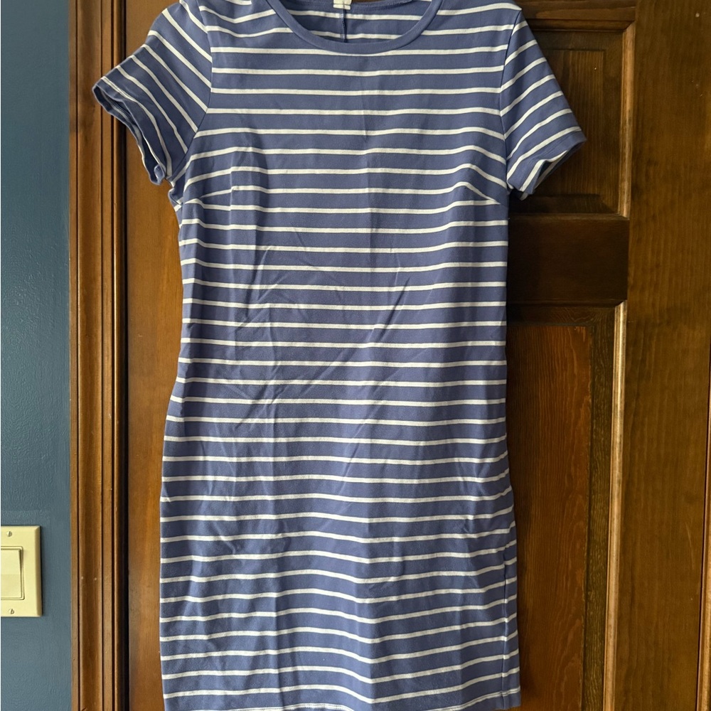 Striped Blue and White Dress